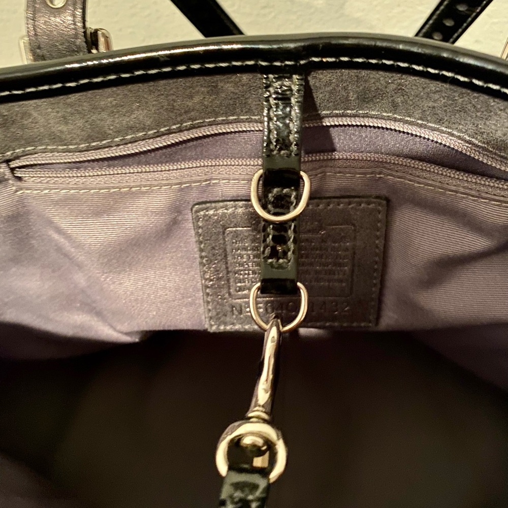 Coach Black Patent Leather Tote - Picture 4 of 9